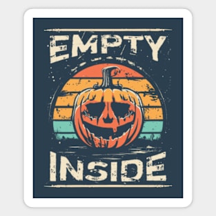 Empty inside Halloween retro pumpkin Magnet